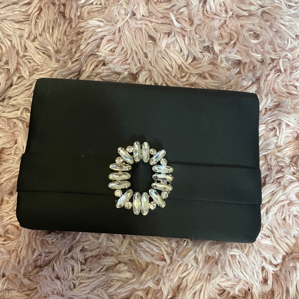 Black Clutch with crystals